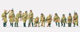 WWII Soviet armored Infantry riflemen on a tank (12 unpainted figures)